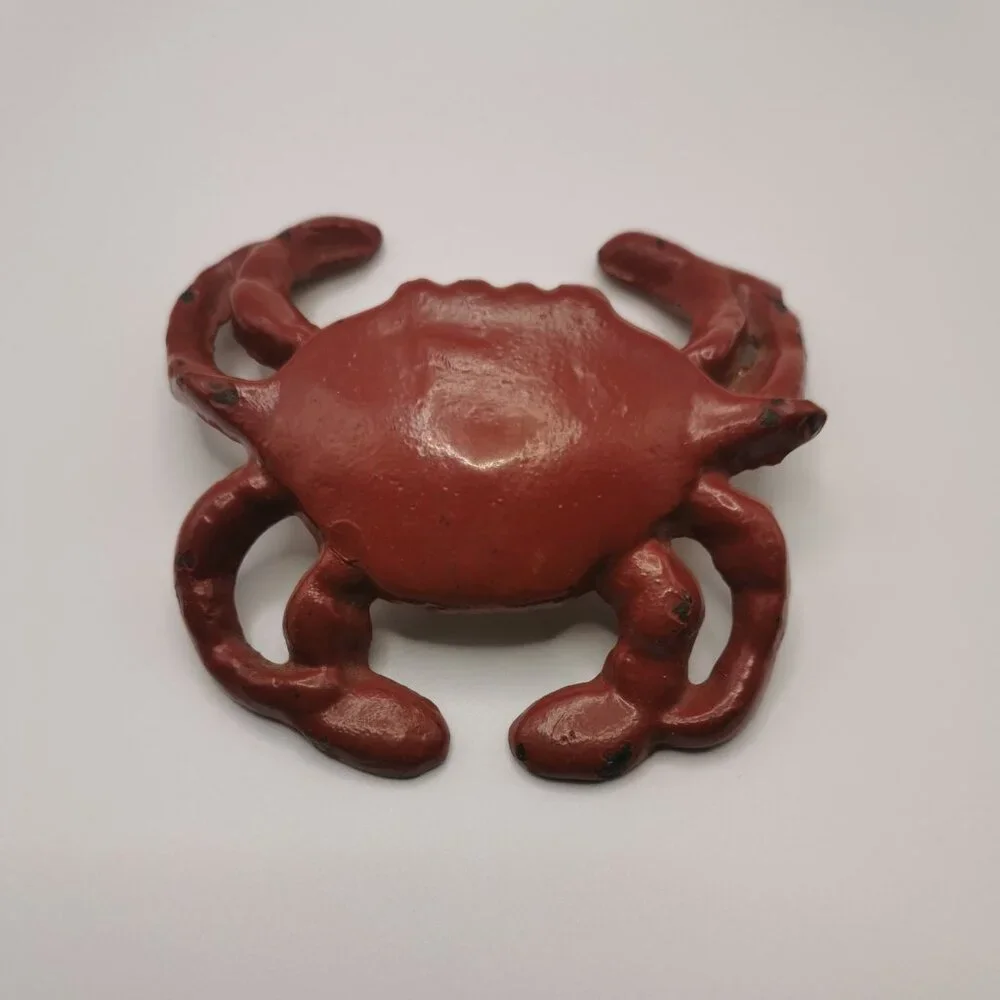 VTG Iron Art Crab JM270 Painted Red Cast Iron Paperweight‎ Bottle Opener